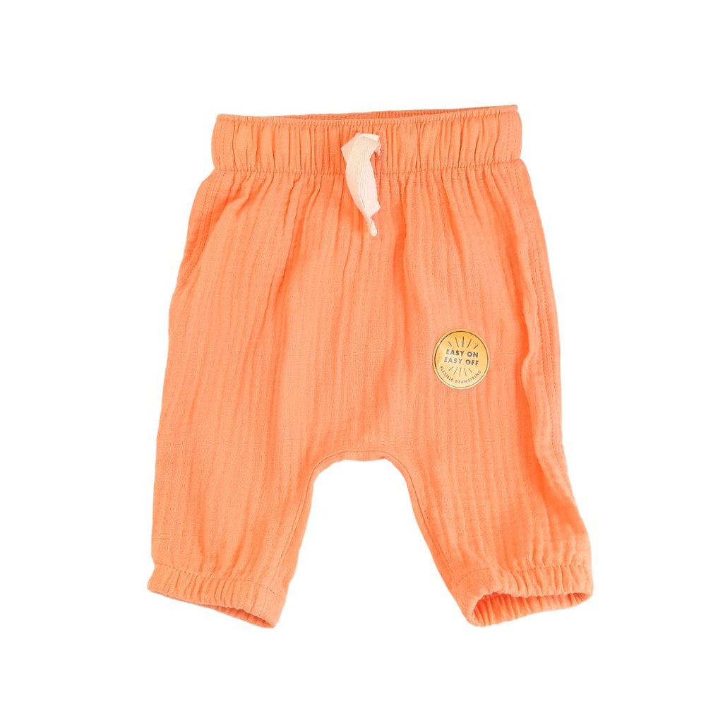 NWT Cat & Jack Baby Girls 0-3 Months Baby Gauze Jogger Pants Peach Orange 1848